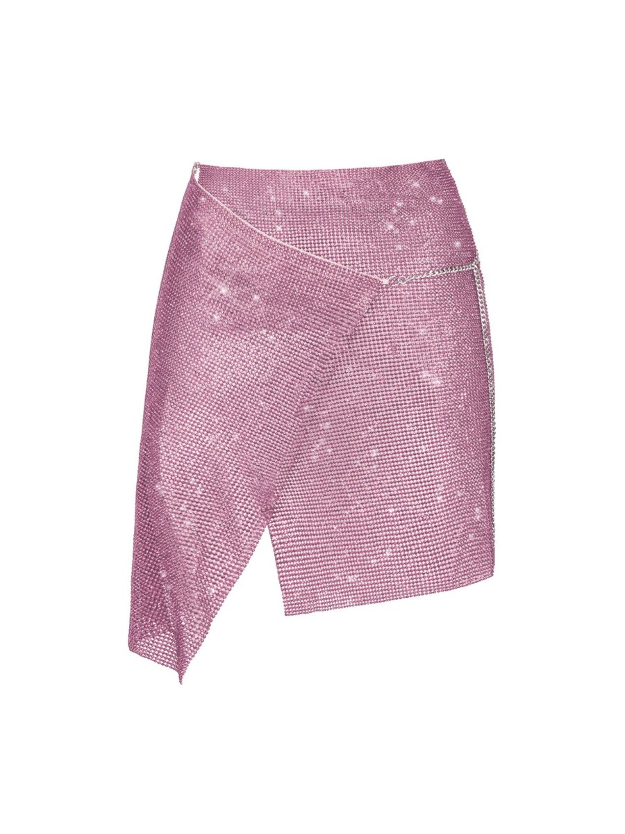 Chainmail Poster Girl | Rhinestoned Winona Skirt In Cosmo