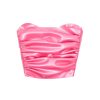 Latex Poster Girl | Barbossa Bandeau Latex Top Fuchsia Pink