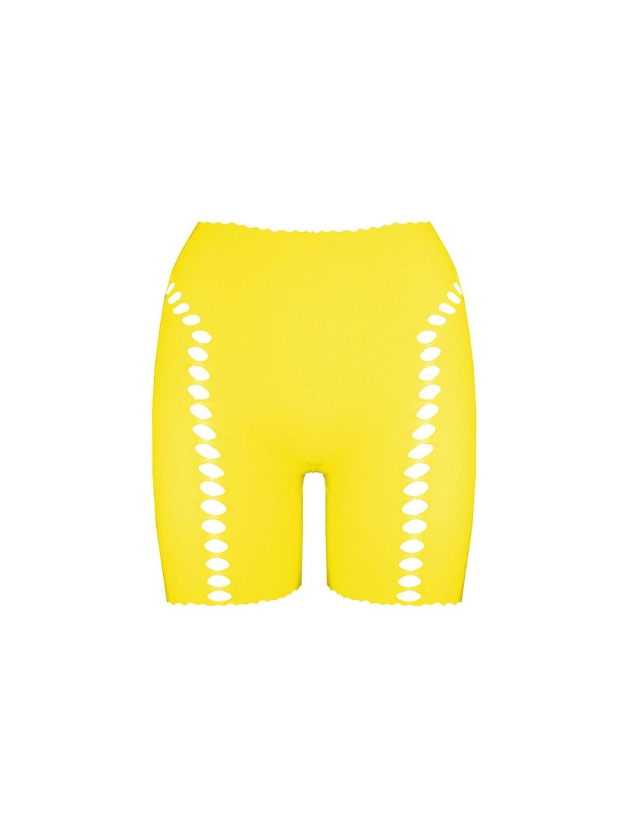 Tops & Bottoms Poster Girl | Brianna Biker Shorts In Sunshine Yellow