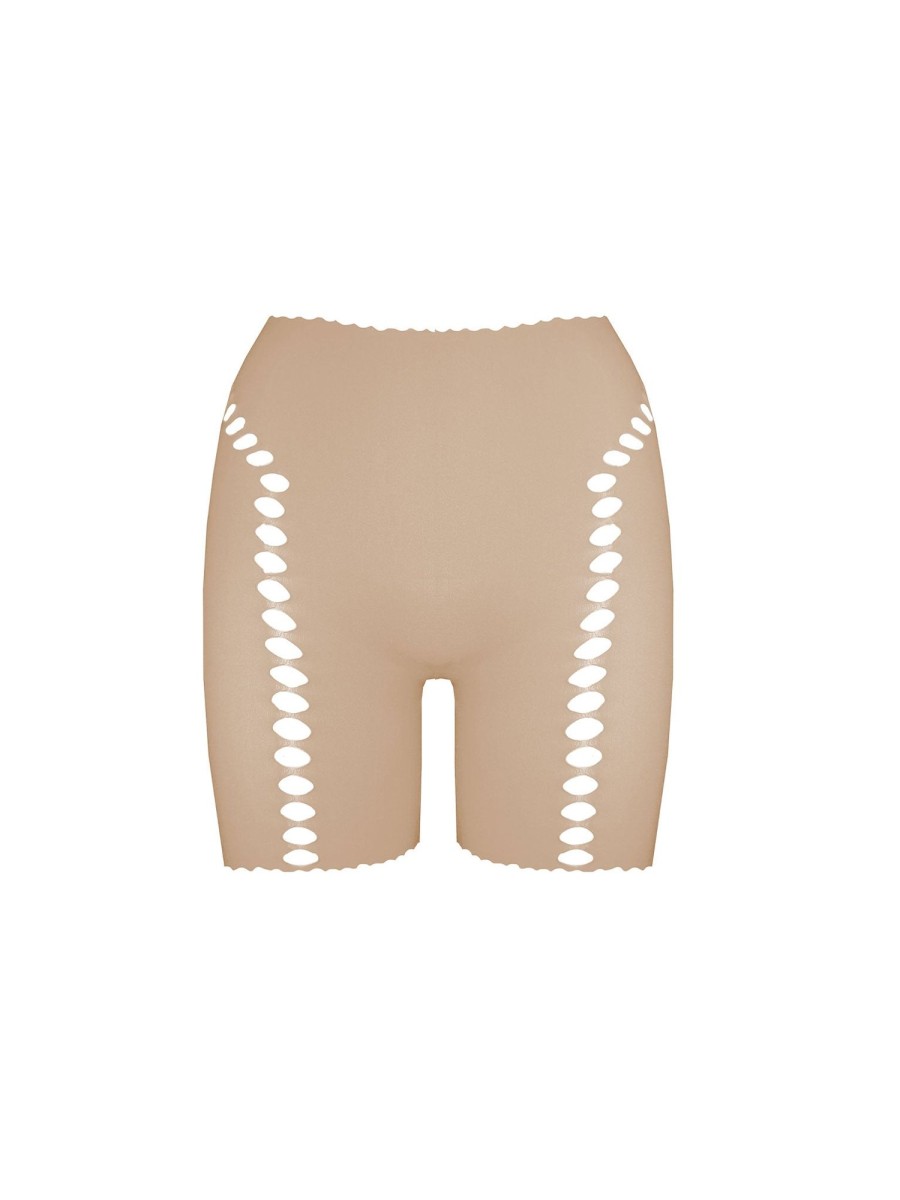 Tops & Bottoms Poster Girl | Brianna Biker Shorts In Taupe