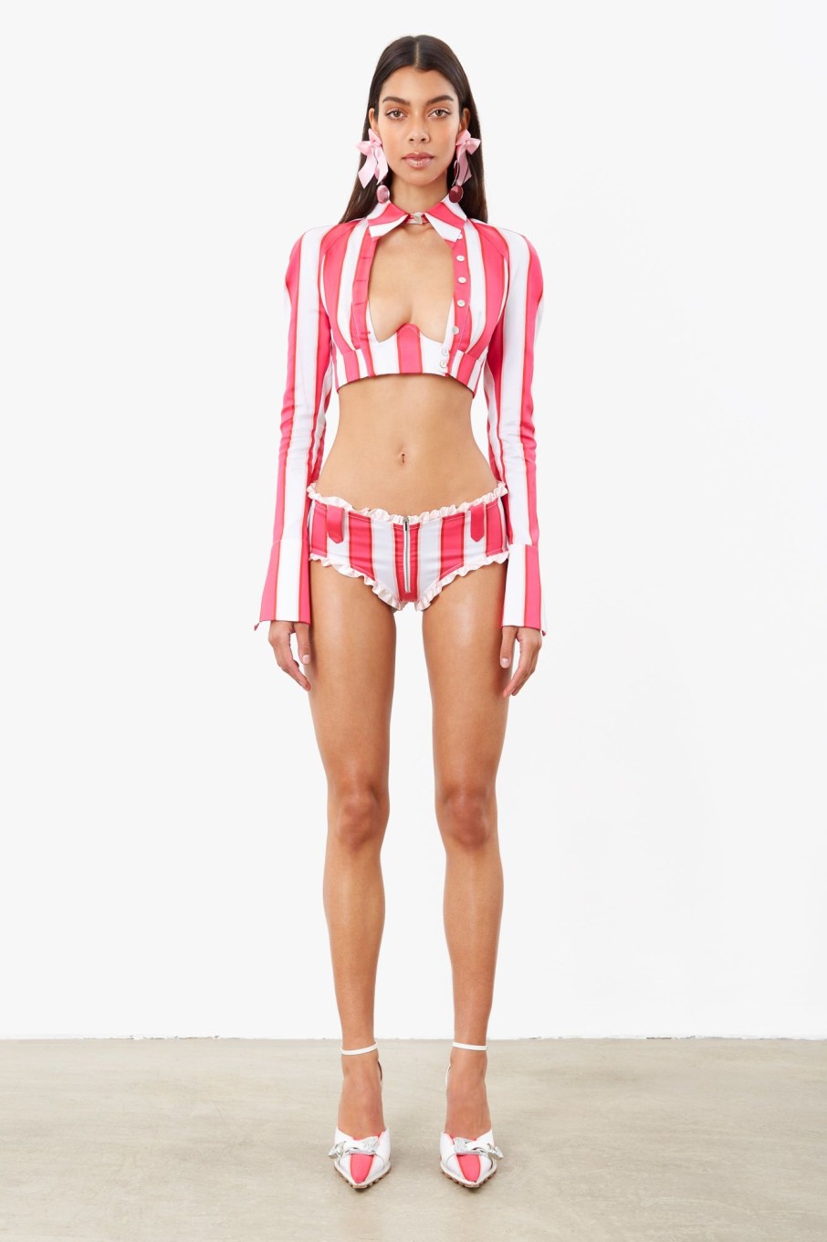 Tops & Bottoms Poster Girl | Kracken Hotpants Candy Stripe