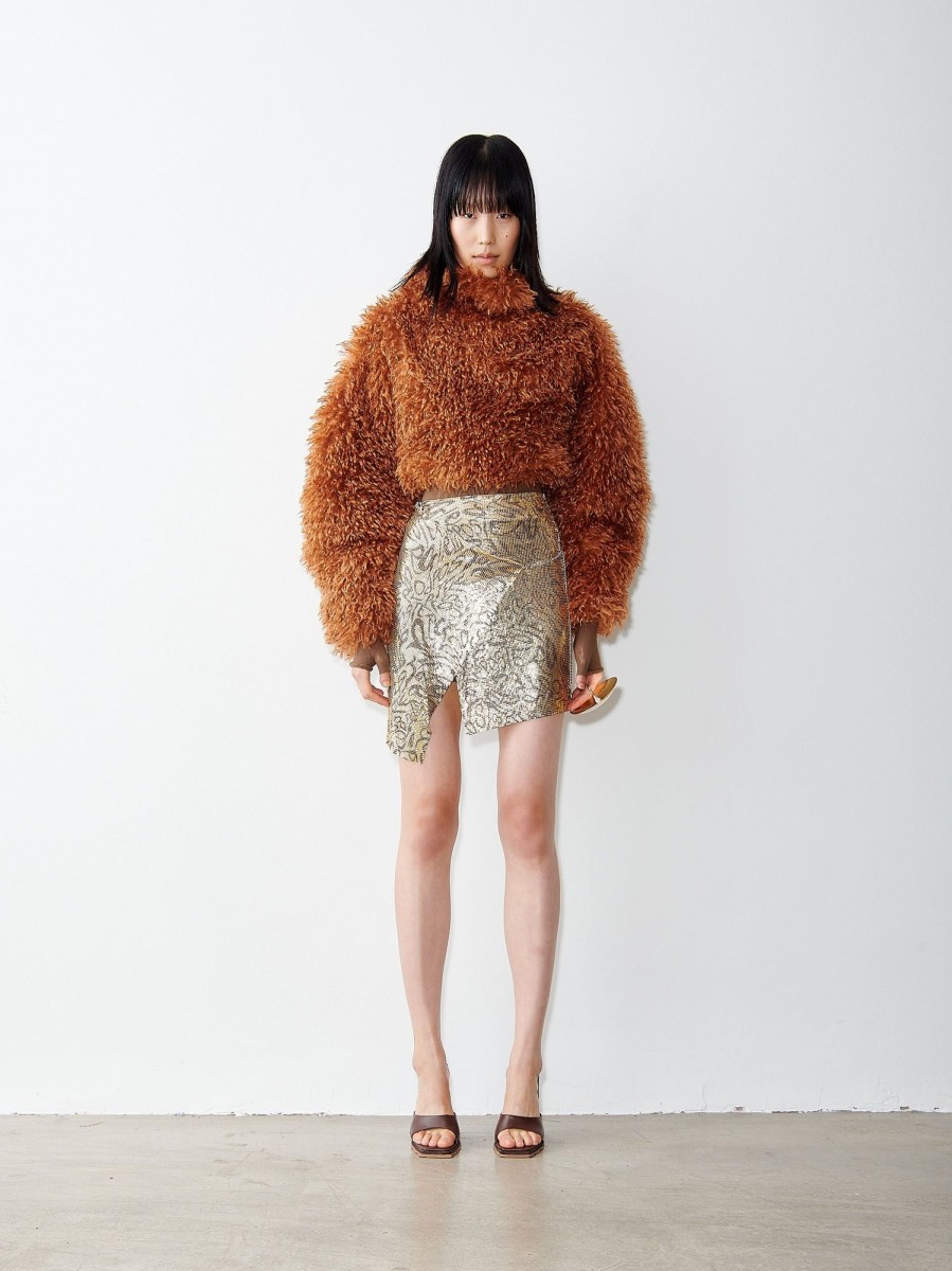 Chainmail Poster Girl | Winona Wrap Skirt Cougar Aw22