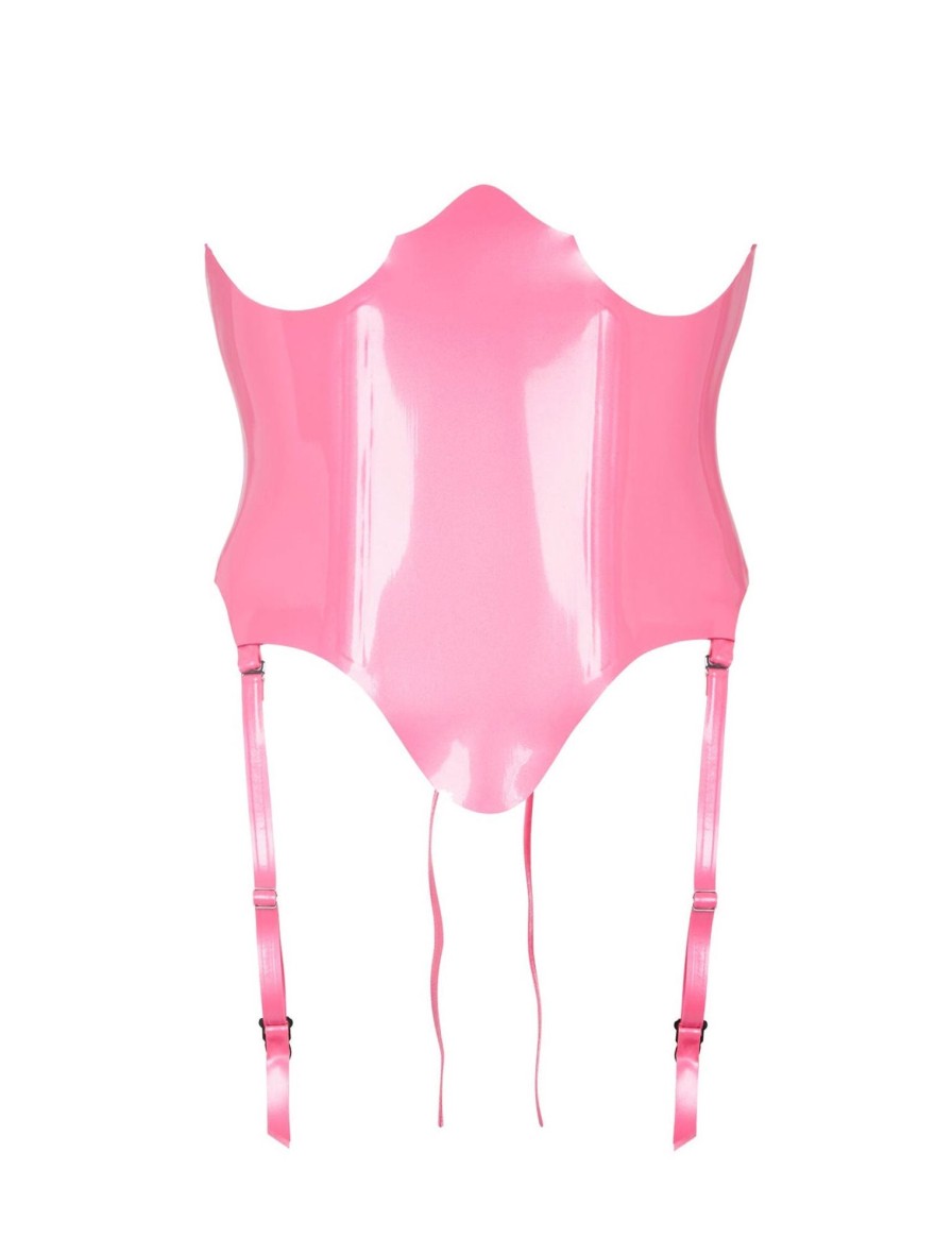 Latex Poster Girl | Hook Latex Waspie Fuchsia Pink