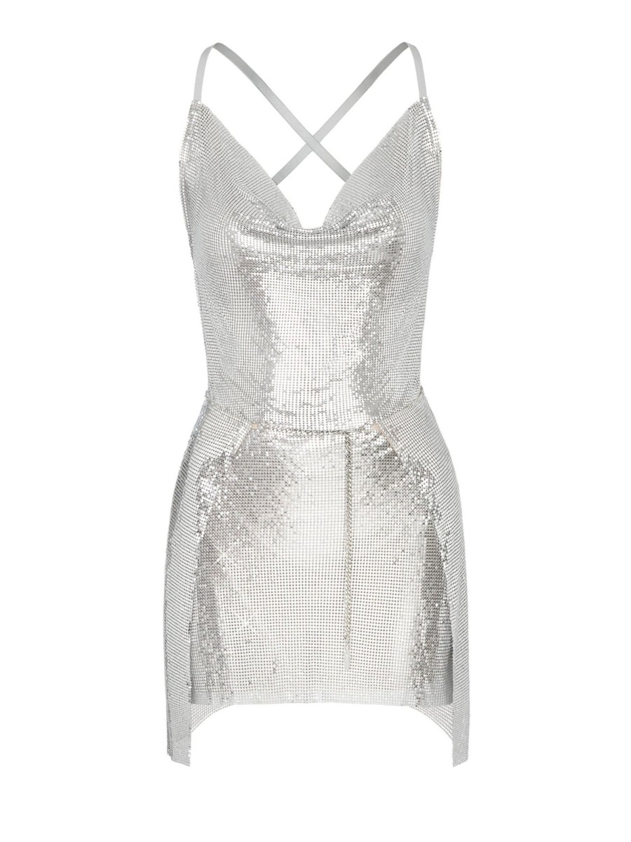 Dresses Poster Girl | Adrianne Dress Chrome Silver