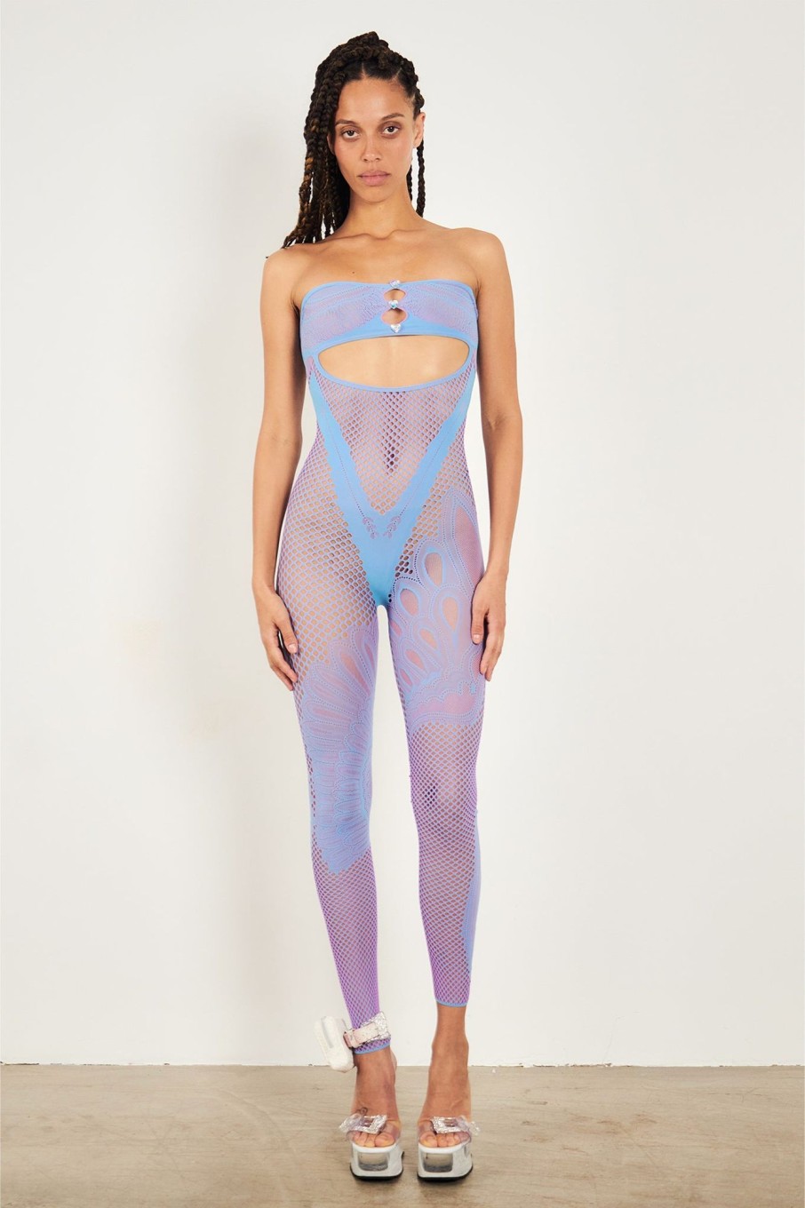 Jumpsuits & Rompers Poster Girl | Risque Jumpsuit Crypto Blue