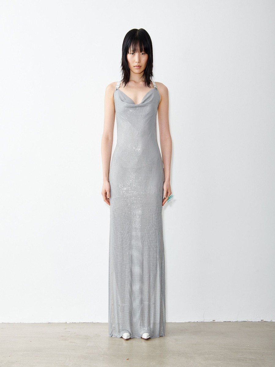 Chainmail Poster Girl | Naomi Maxi Dress Meteorite