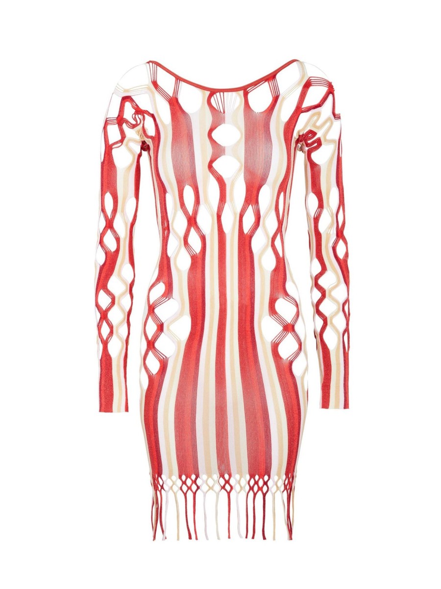 Dresses Poster Girl | Krill Dress Burgundy Stripe