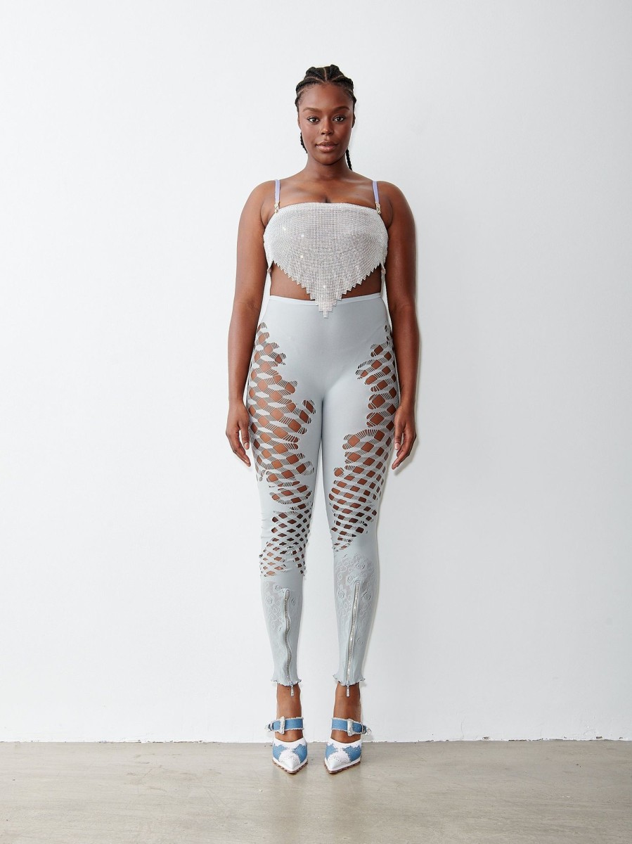 Chainmail Poster Girl | Rhinestoned Ella Top Mojito