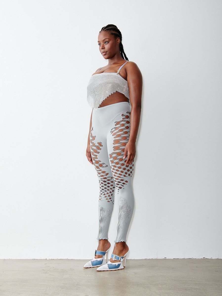 Chainmail Poster Girl | Rhinestoned Ella Top Mojito