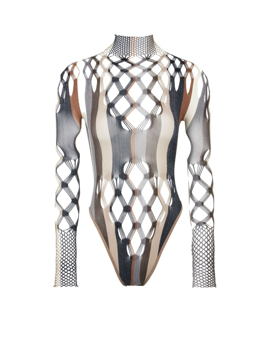 Tops & Bottoms Poster Girl | Amphitrite Bodysuit Oyster Stripe