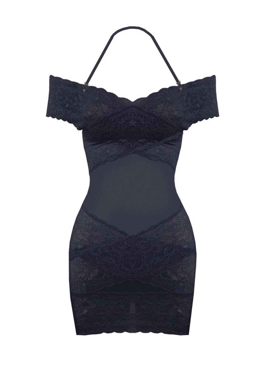 Dresses Poster Girl | Candice Dress Lace Raven Black