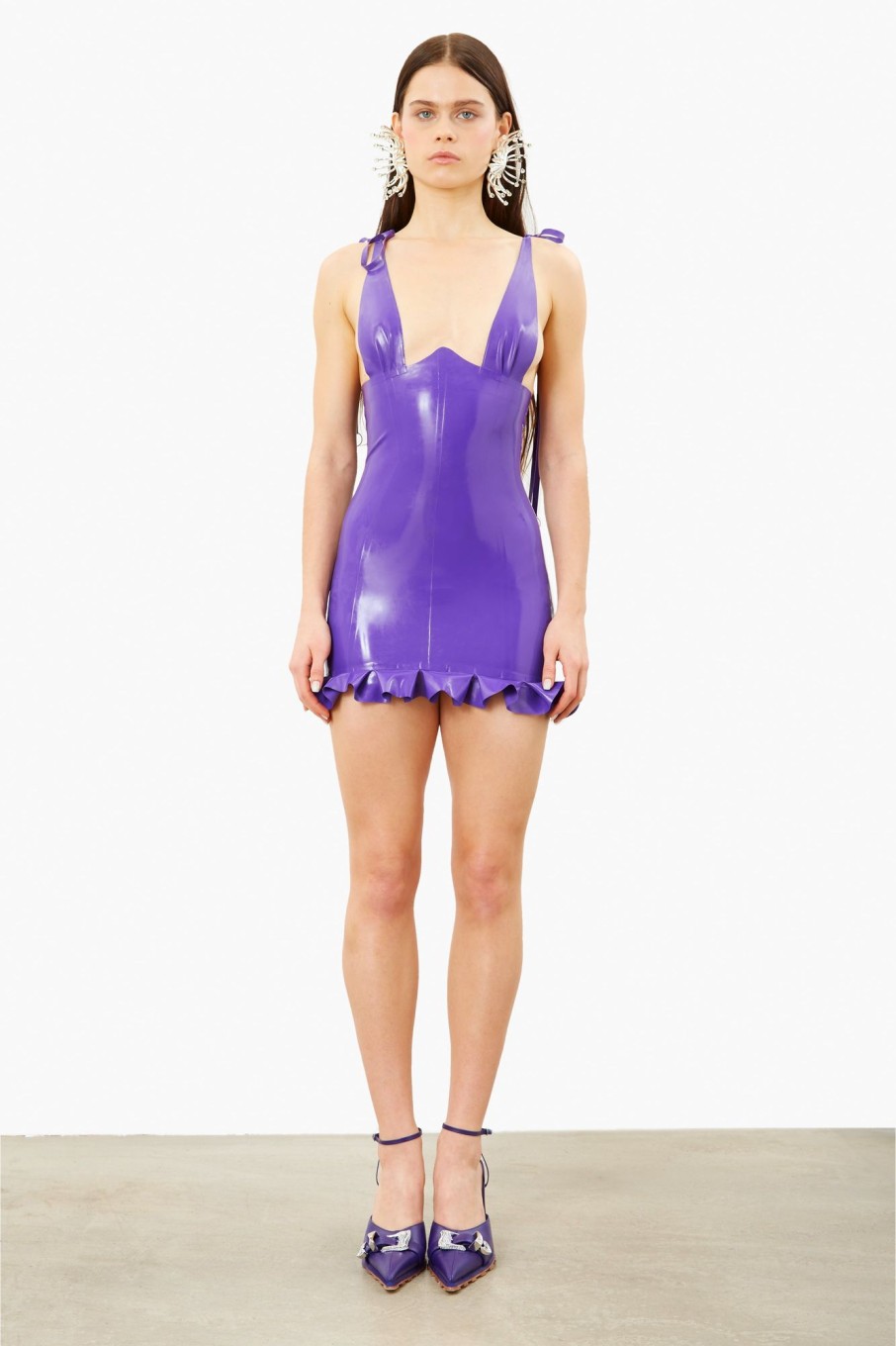 Dresses Poster Girl | Florence Latex Dress Grape Punch