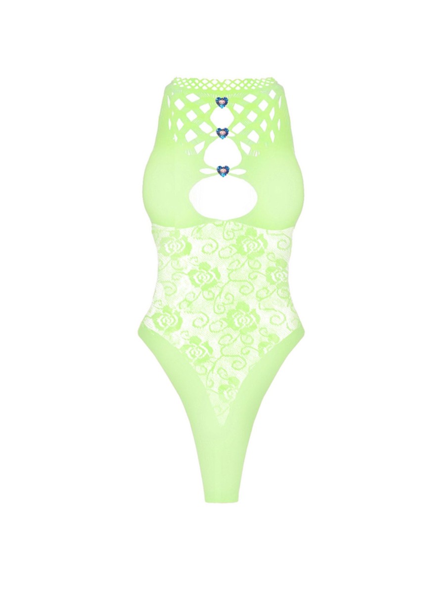 Tops & Bottoms Poster Girl | Lulu Bodysuit In Pickle