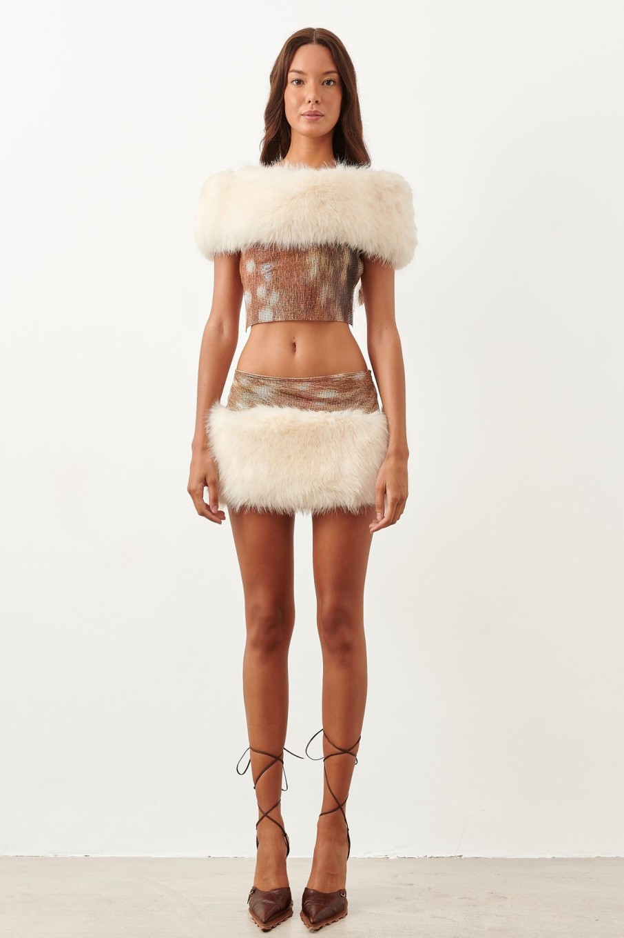 Chainmail Poster Girl | Clyde Fur Skirt Matte Bambi