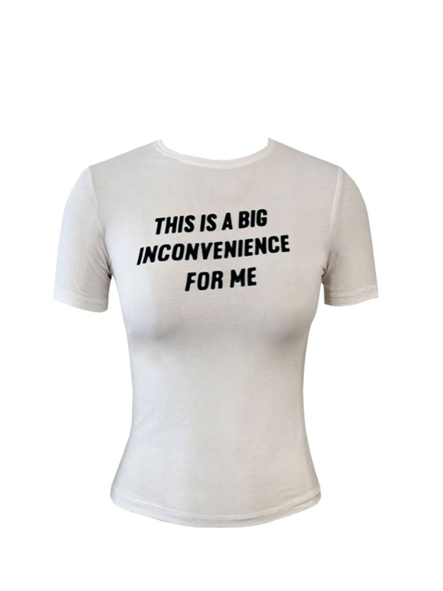 Tops & Bottoms Poster Girl | White Inconvenience Tee