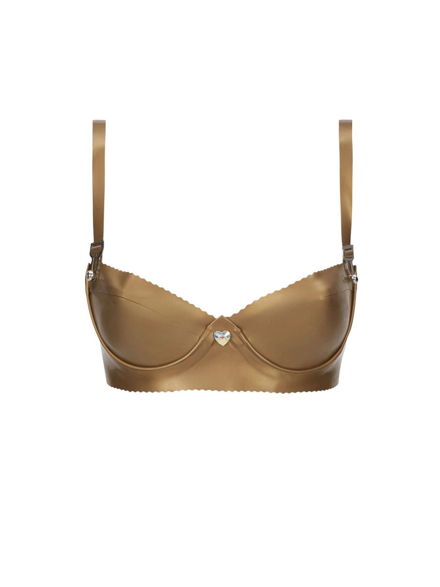 Latex Poster Girl | Latex Charisma Bra Antique Gold