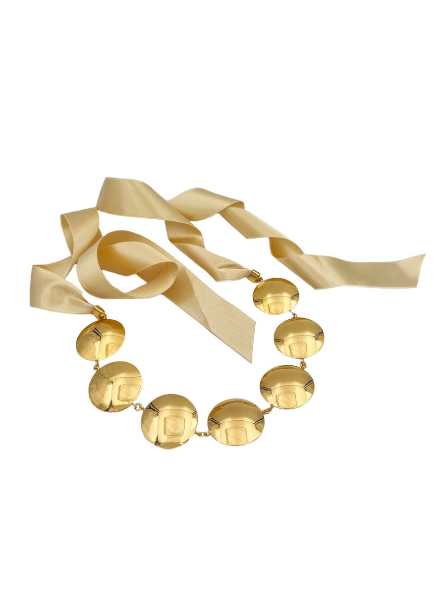 Accessories Poster Girl | Nuclear Bow Necklace Gold