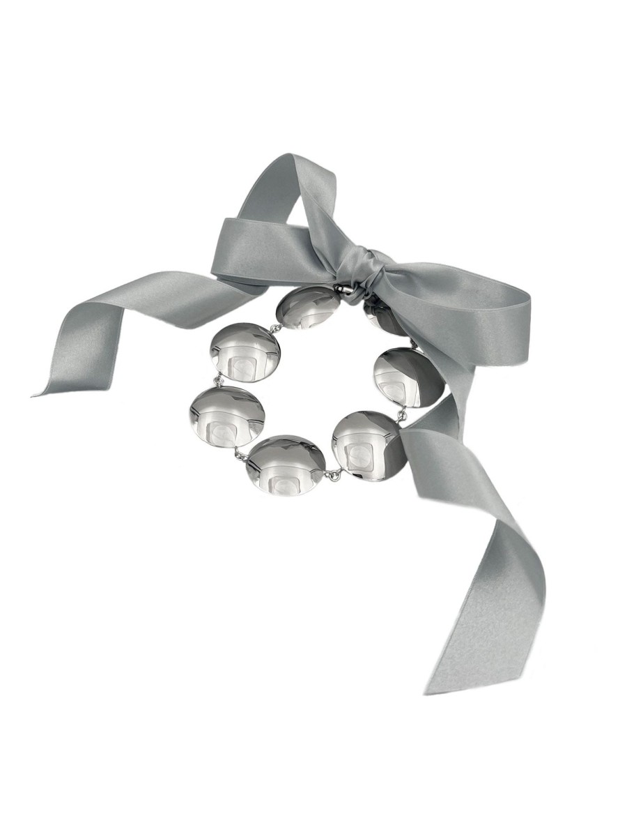 Accessories Poster Girl | Nuclear Bow Necklace Silver