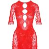 Dresses Poster Girl | Rhinestoned Miranda Dress Heartbreaker