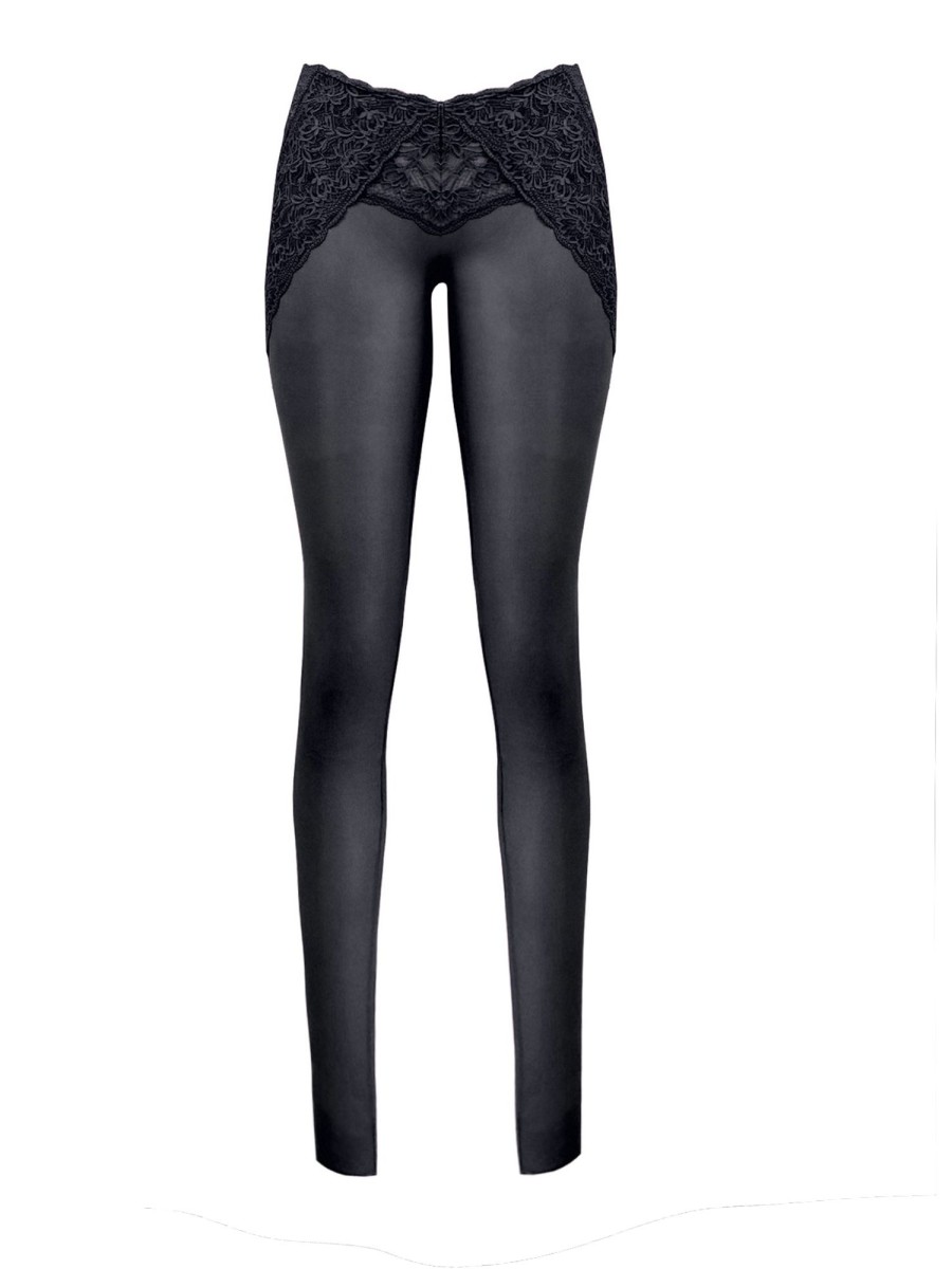 Tops & Bottoms Poster Girl | Margot Leggings Lace Raven Black