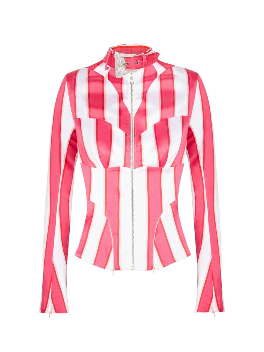 Tops & Bottoms Poster Girl | Heartie Jacket Candy Stripe