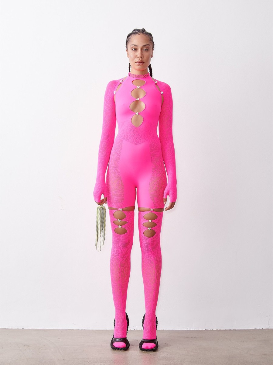 Jumpsuits & Rompers Poster Girl | Isamaya Jumpsuit Shocking Pink