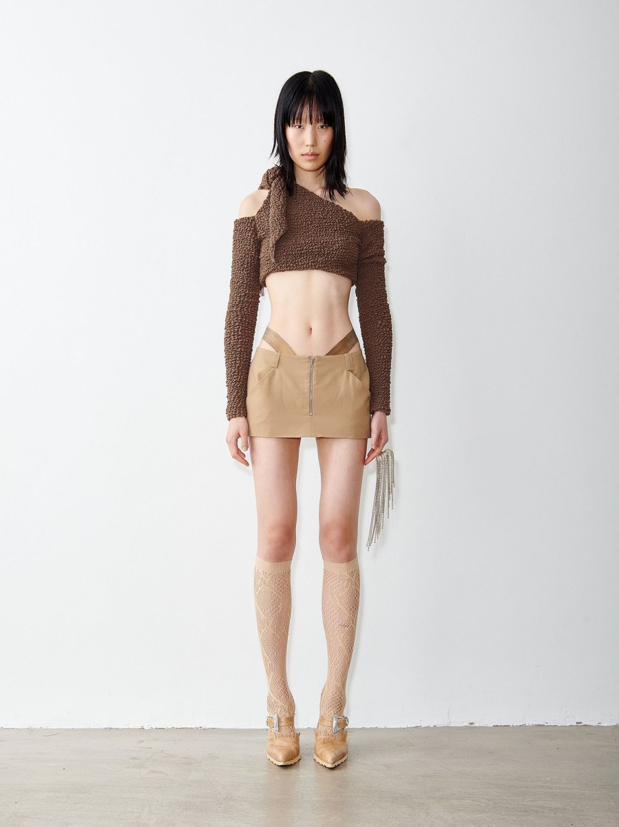 Tops & Bottoms Poster Girl | Alba Mini Skirt Camel