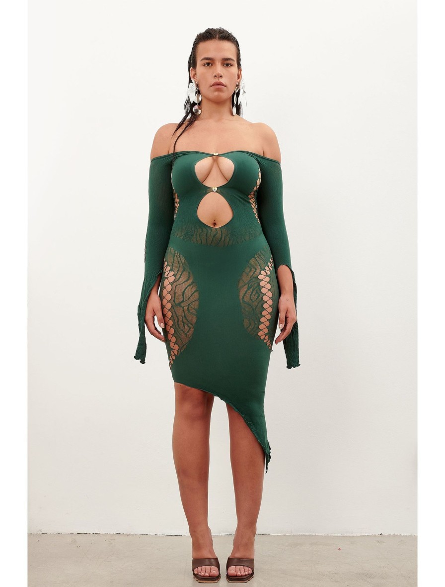 Dresses Poster Girl | Charlotte Dress Forest Green