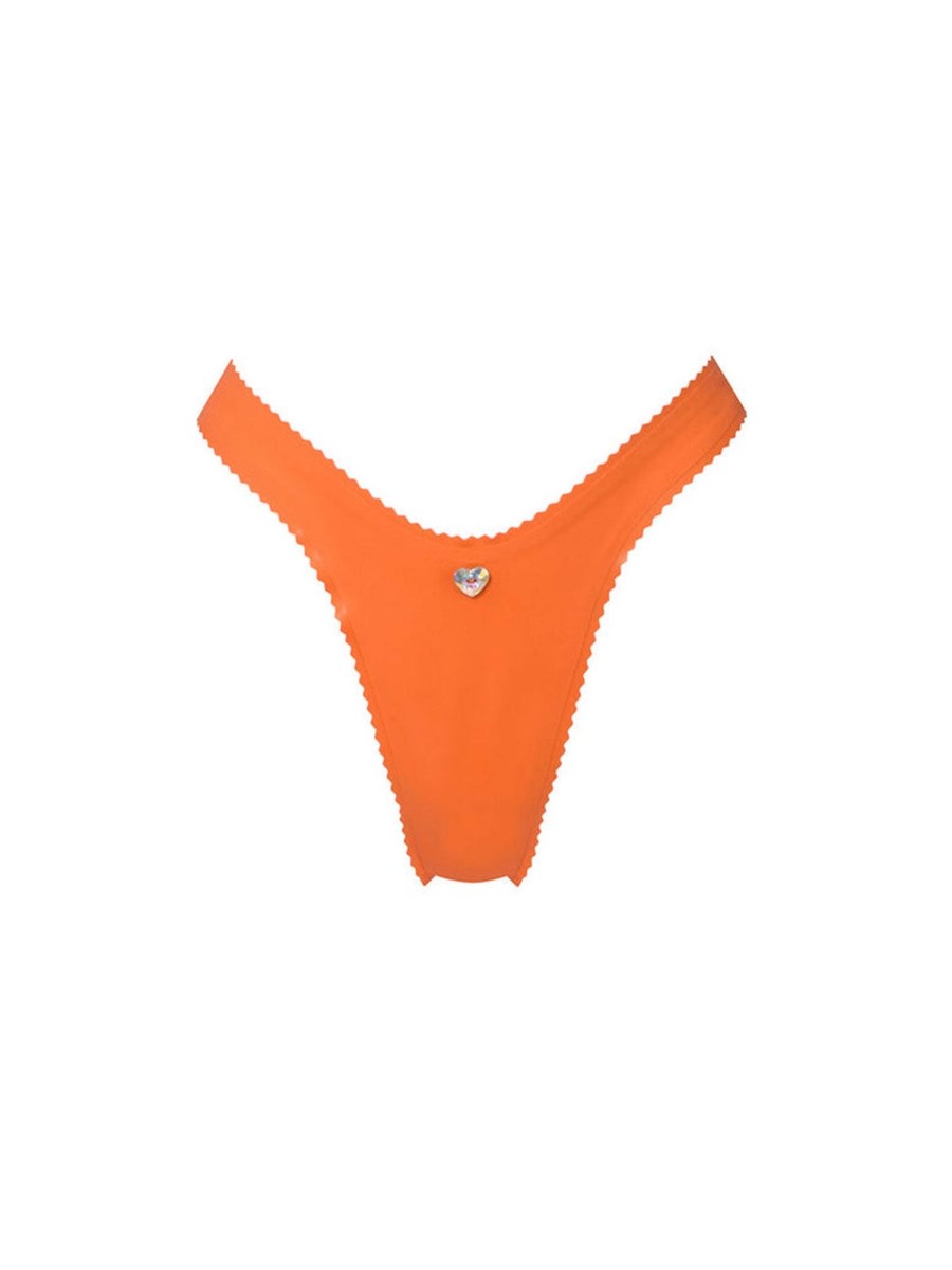 Latex Poster Girl | Latex Carpenter Thong Tangerine